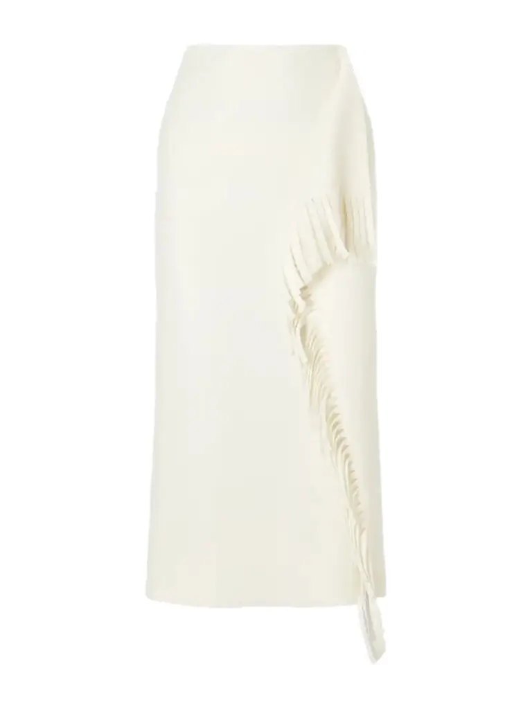 Lanvin Fringed Wool-blend Midi Skirt | Image 1 Lanvin Fringed Wool-blend Midi Skirt | Image 1
