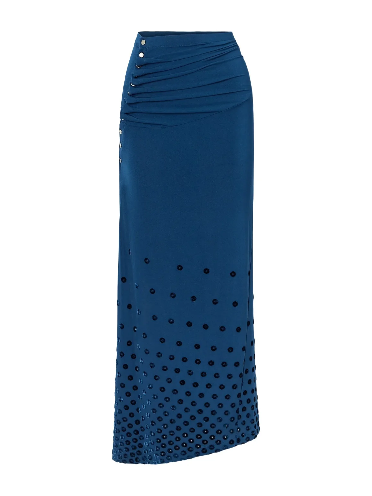 Gathered Flocked Jersey Maxi Skirt Gathered Flocked Jersey Maxi Skirt