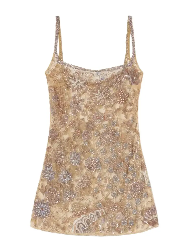 Clio Peppiatt Soléa Embellished Mesh Mini Dress | Image 1 Clio Peppiatt Soléa Embellished Mesh Mini Dress | Image 1