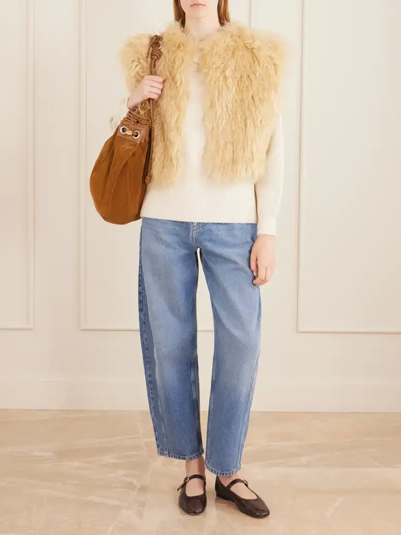 Isabel Marant Florana Cropped Shearling Vest | Thumbnail 2 Isabel Marant Florana Cropped Shearling Vest | Thumbnail 2