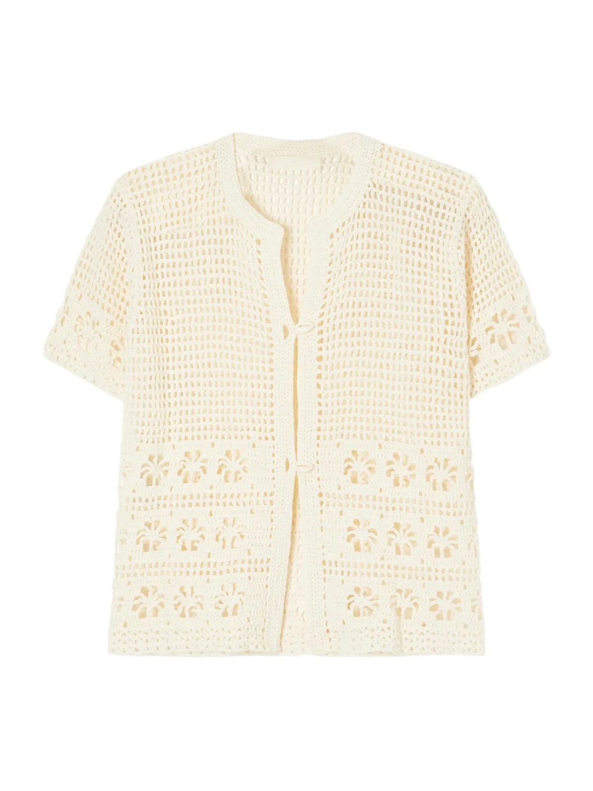 Terry Puesto Poolside Crochet-knit Organic-cotton Blouse