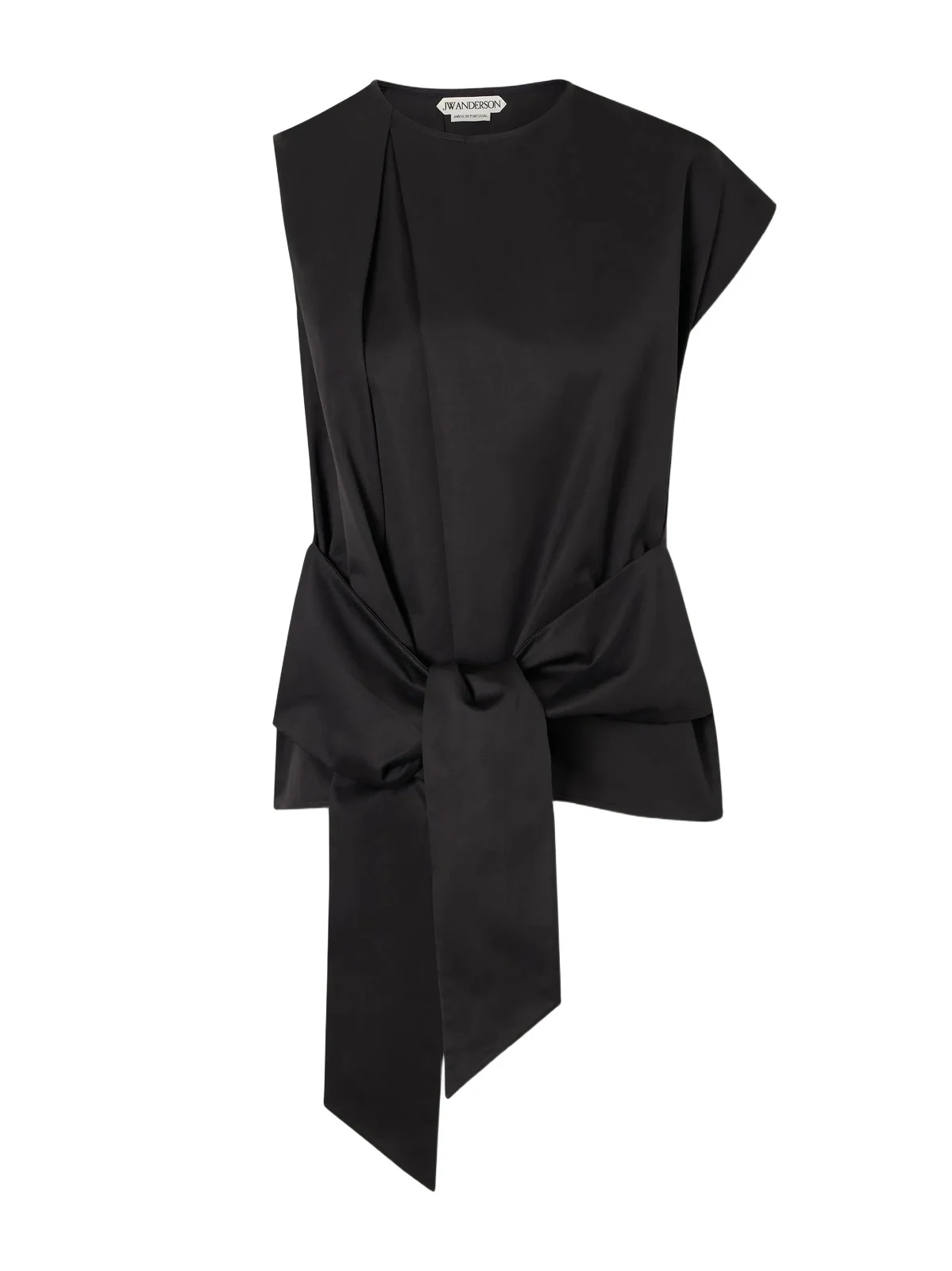 Tie-detailed Cotton Top