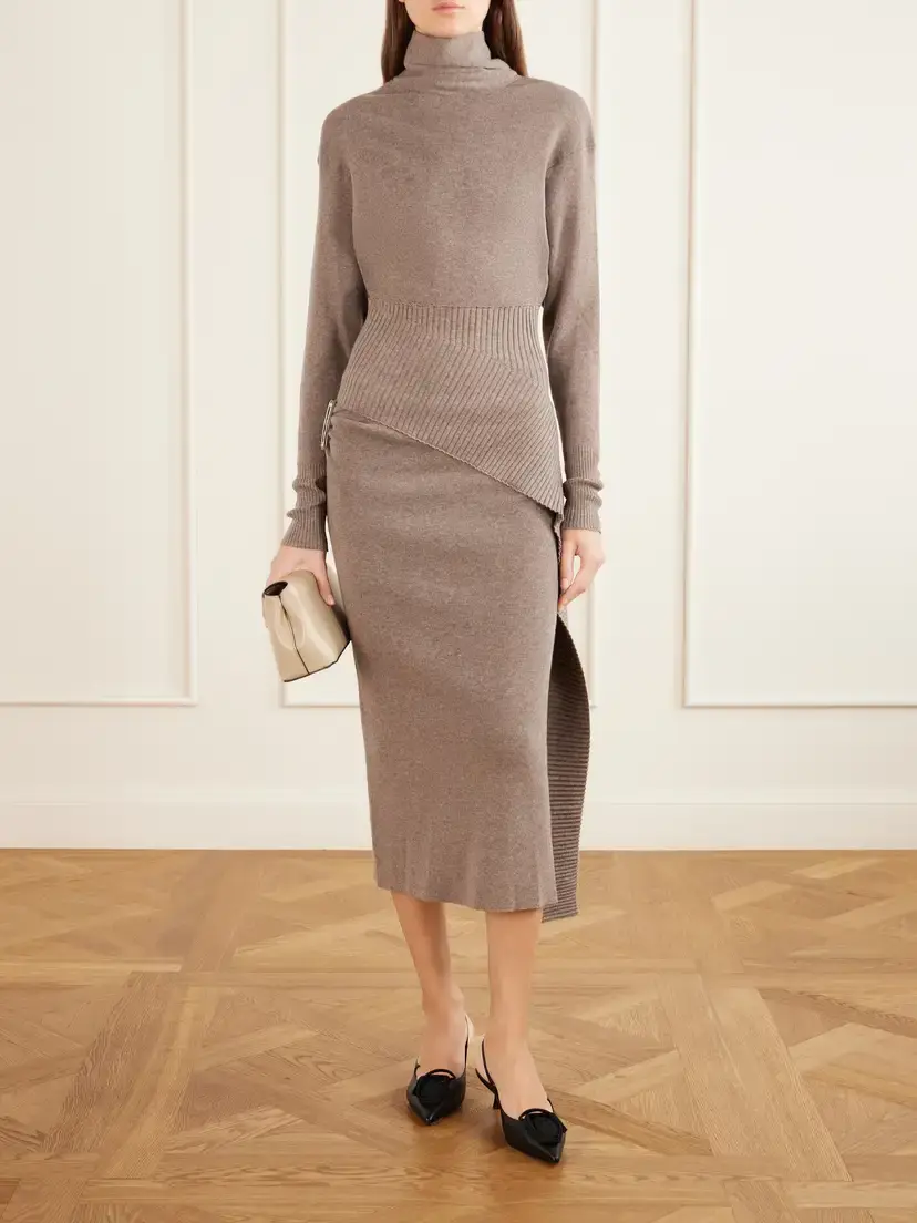 Lanvin Embellished Wool-blend Turtleneck Midi Dress | Thumbnail 2 Lanvin Embellished Wool-blend Turtleneck Midi Dress | Thumbnail 2