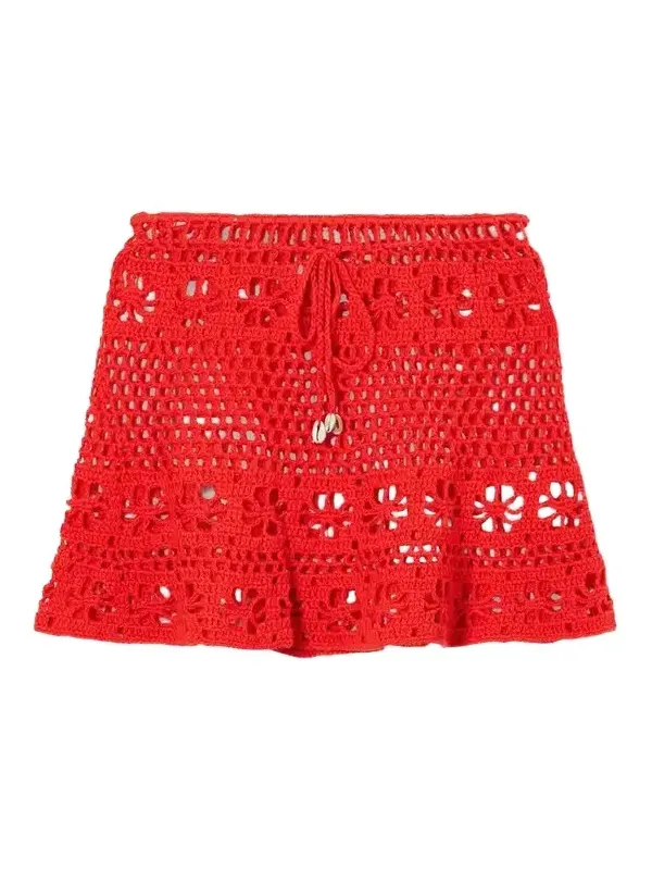 Bonito Crochet-knit Organic-cotton Mini Skirt