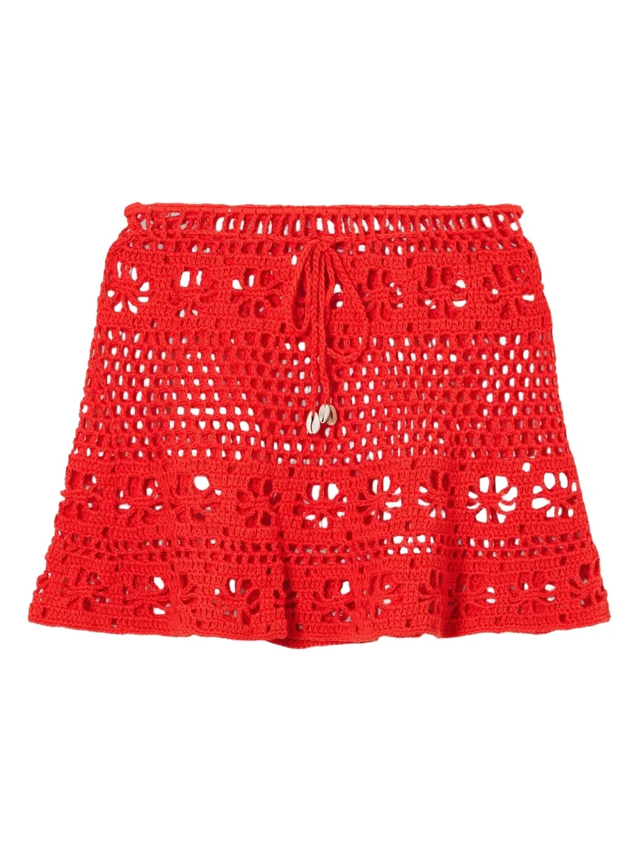 Bonito Crochet-knit Organic-cotton Mini Skirt Bonito Crochet-knit Organic-cotton Mini Skirt