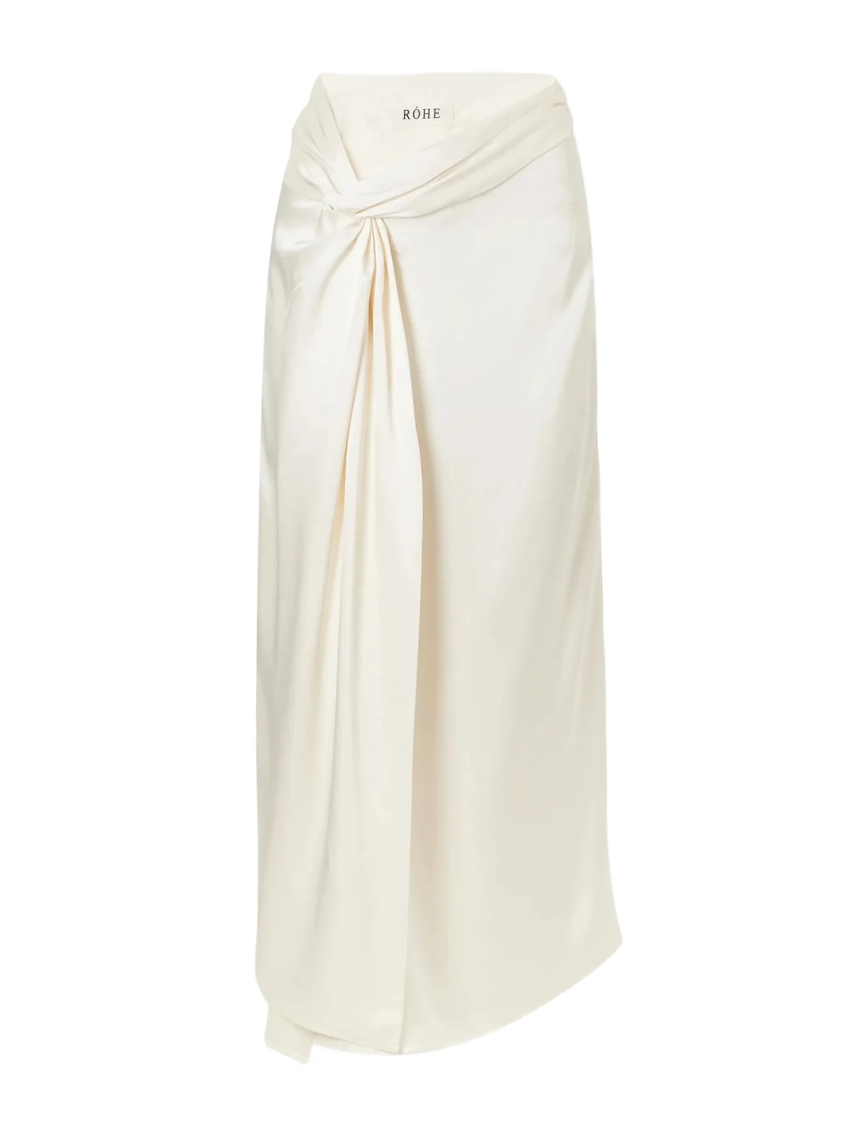 Draped Satin Midi Wrap Skirt Draped Satin Midi Wrap Skirt