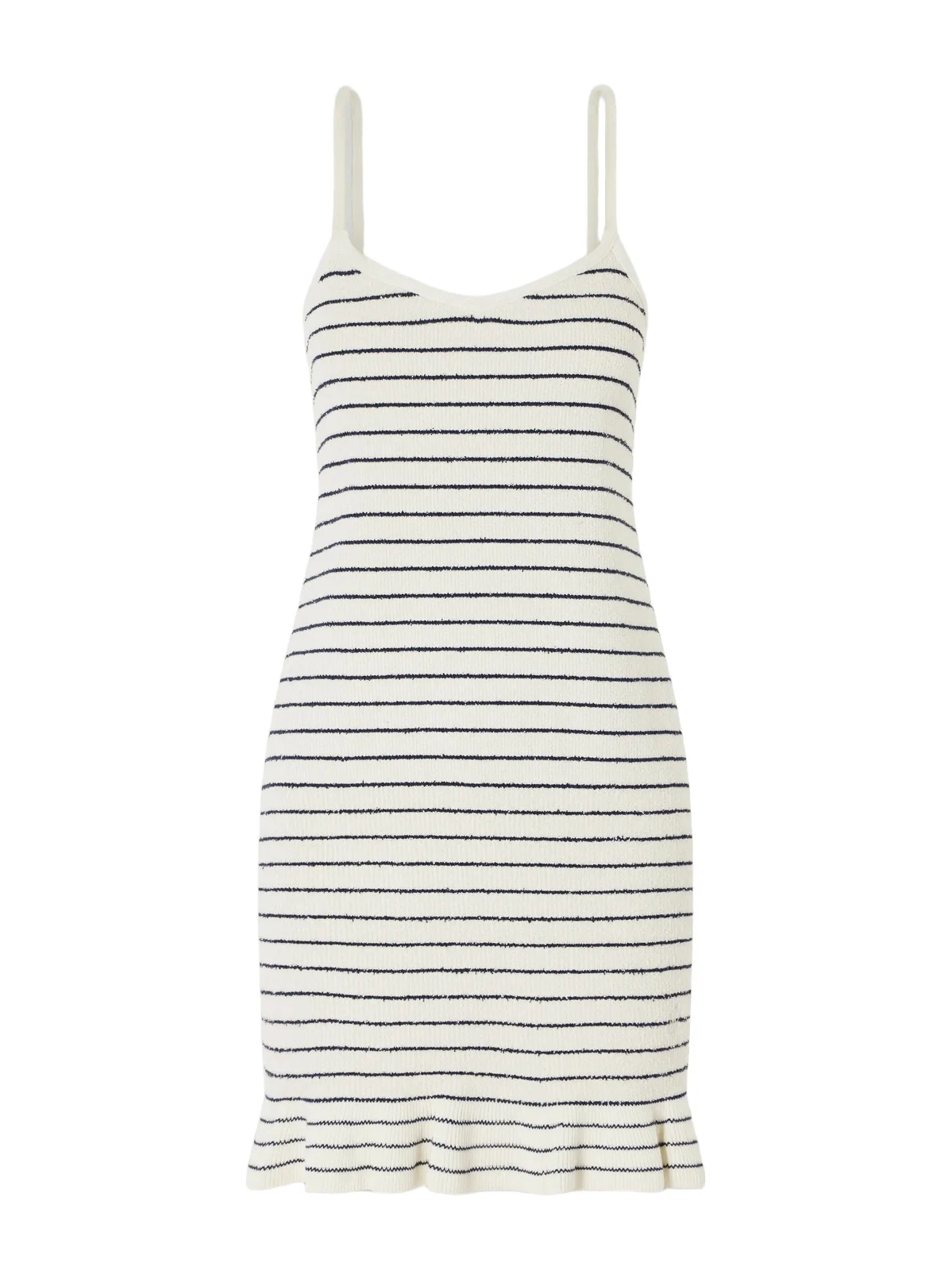 JW Anderson Striped Cotton-blend Terry Mini Dress