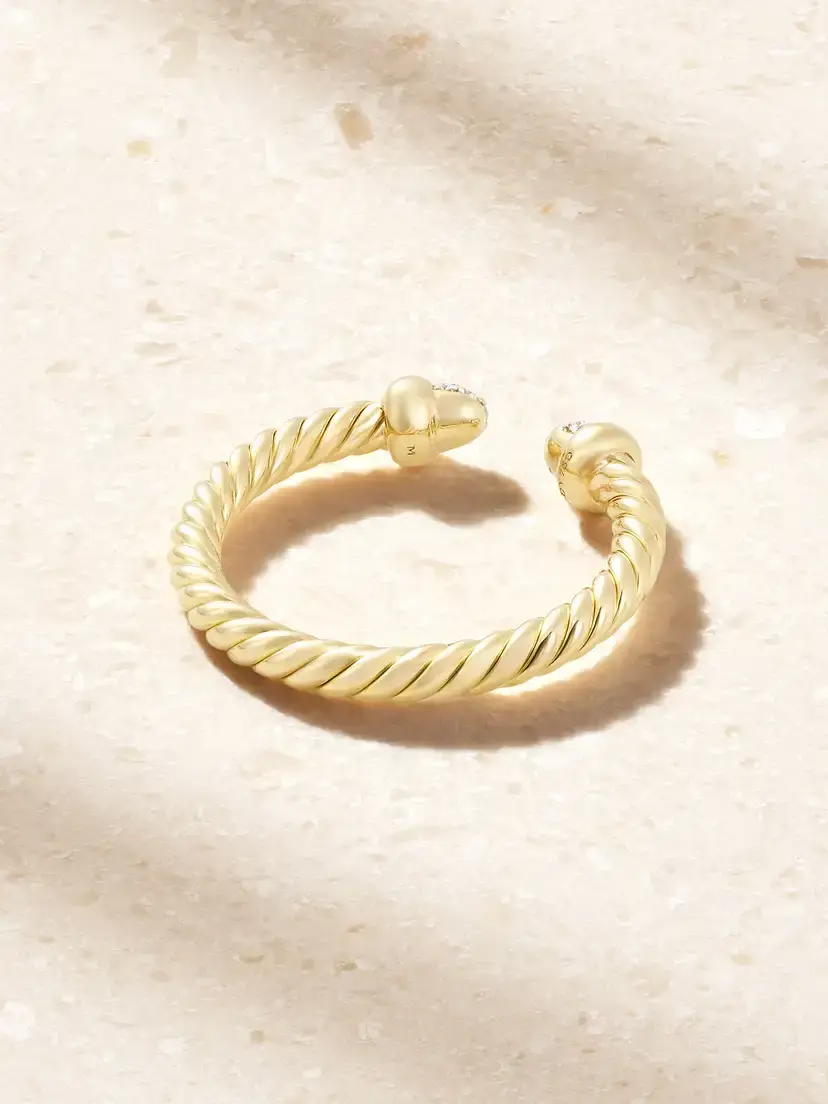 David Yurman Micro Cablespira® 18-karat Gold Diamond Ring | Thumbnail 3 David Yurman Micro Cablespira® 18-karat Gold Diamond Ring | Thumbnail 3