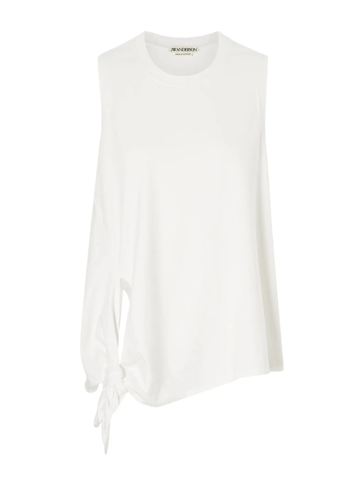 Knotted Logo-embroidered Cotton-jersey Tank