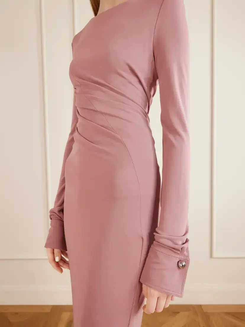 Lanvin Draped Crepe-jersey Midi Dress | Thumbnail 4 Lanvin Draped Crepe-jersey Midi Dress | Thumbnail 4