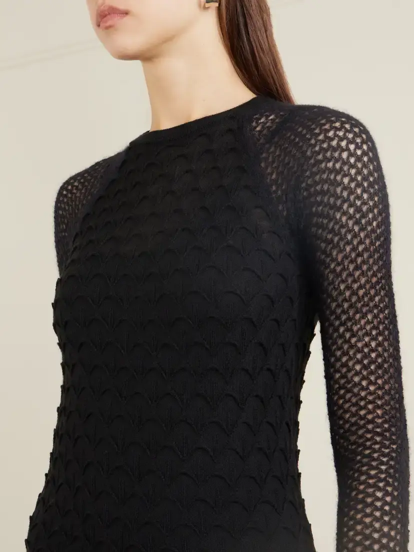 Lanvin Open-knit Wool Maxi Dress | Thumbnail 4 Lanvin Open-knit Wool Maxi Dress | Thumbnail 4