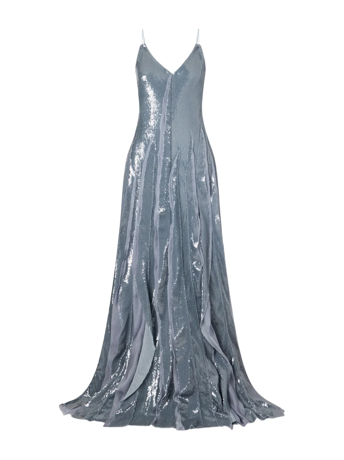 Pleated Sequined Chiffon Gown Pleated Sequined Chiffon Gown