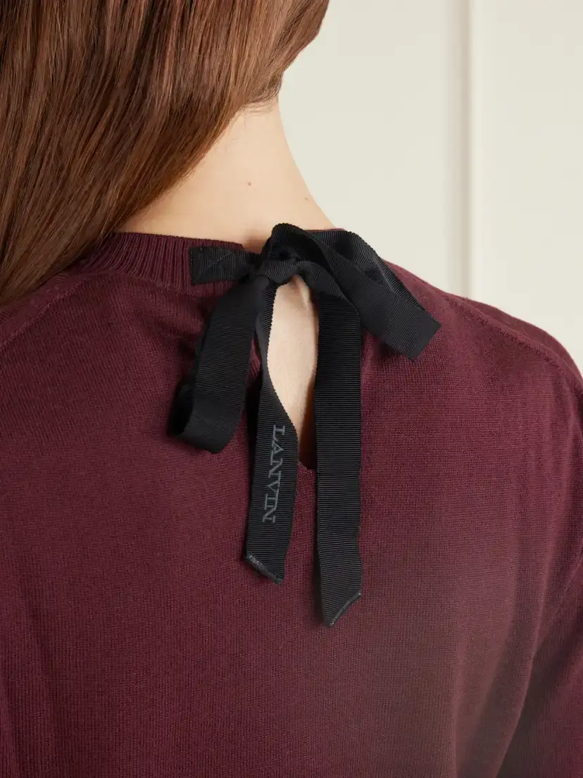 Lanvin Bow-detailed Wool-blend Cardigan | Thumbnail 5 Lanvin Bow-detailed Wool-blend Cardigan | Thumbnail 5