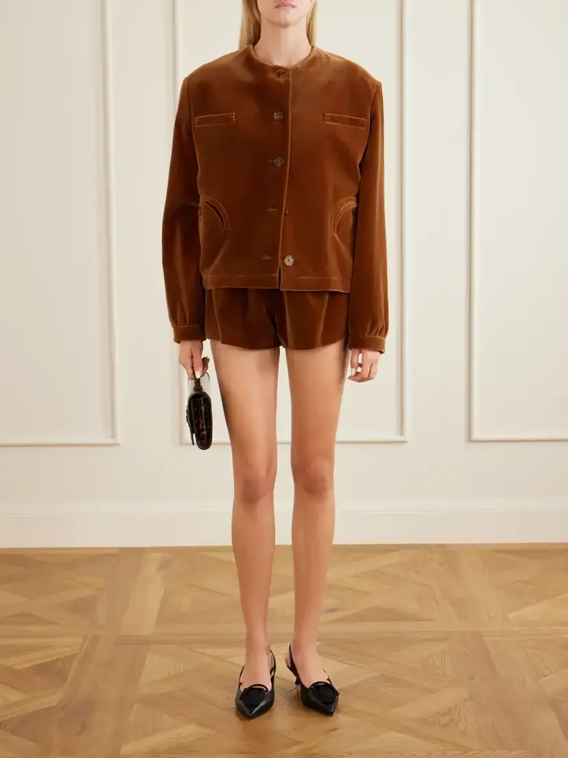 Blazé Milano Jealousy Gliss Cotton-velvet Jacket | Thumbnail 2 Blazé Milano Jealousy Gliss Cotton-velvet Jacket | Thumbnail 2