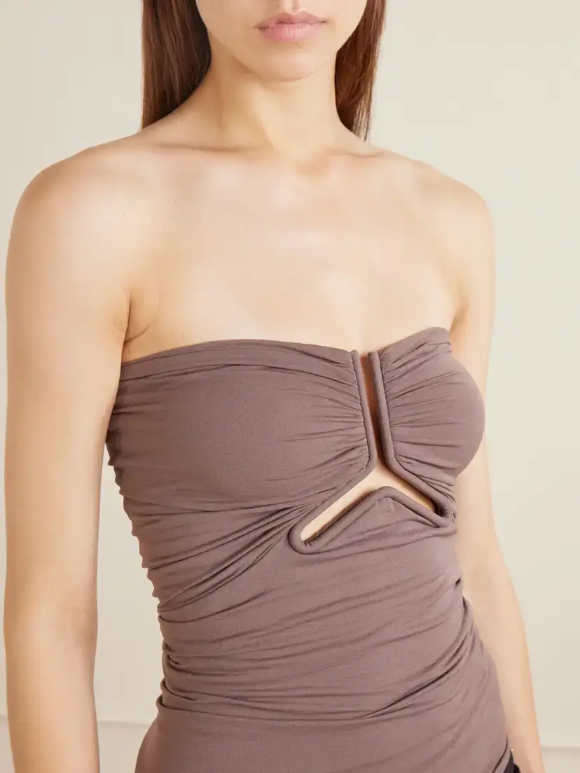 Rick Owens Alannah Strapless Cut-out Stretch-jersey Top | Thumbnail 5 Rick Owens Alannah Strapless Cut-out Stretch-jersey Top | Thumbnail 5