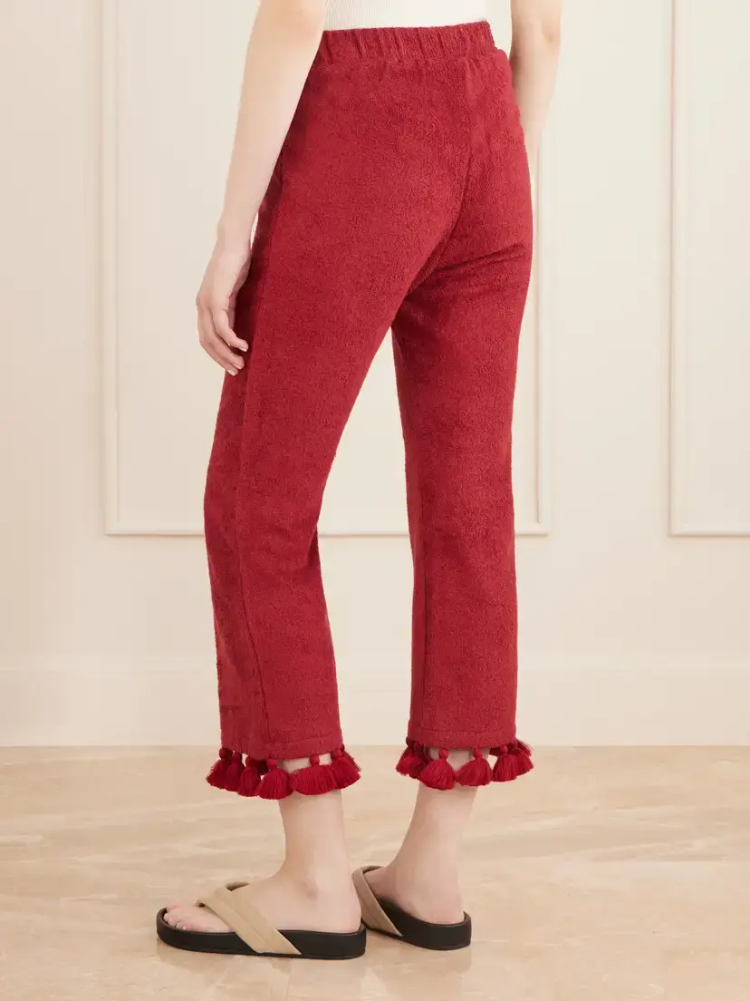 Cap d’Antibes Morgane Cotton-terry Straight-leg Pants | Thumbnail 4