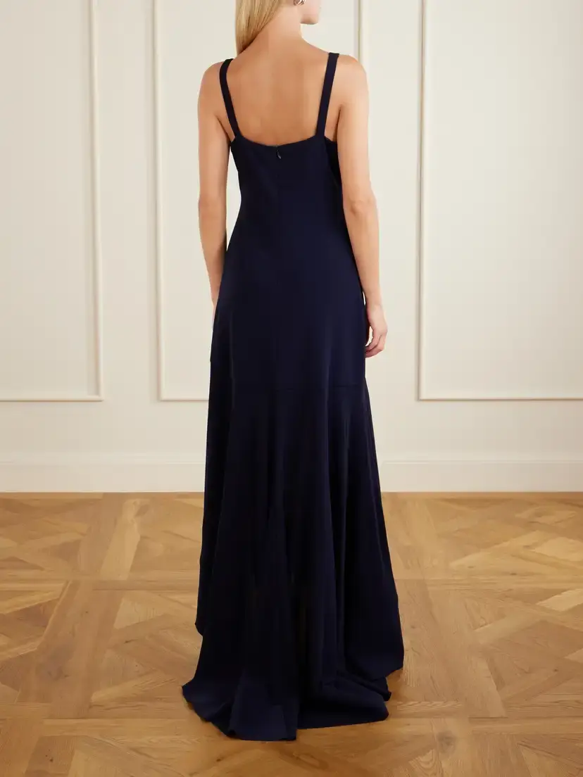 Stella McCartney Asymmetric Ruffled Crepe Maxi Dress | Thumbnail 3