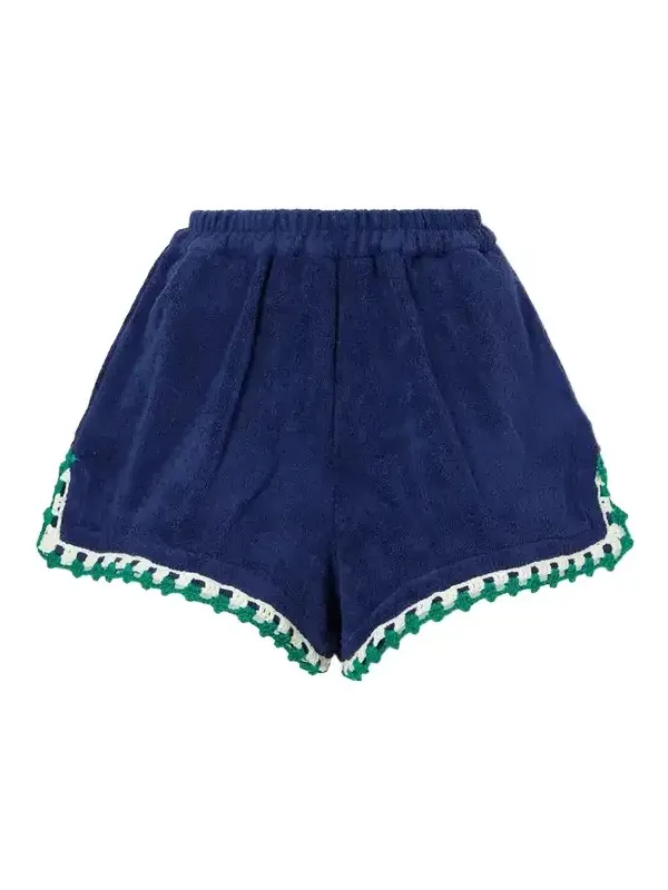 Estate Crochet-knit Trimmed Organic Cotton-terry Shorts Estate Crochet-knit Trimmed Organic Cotton-terry Shorts