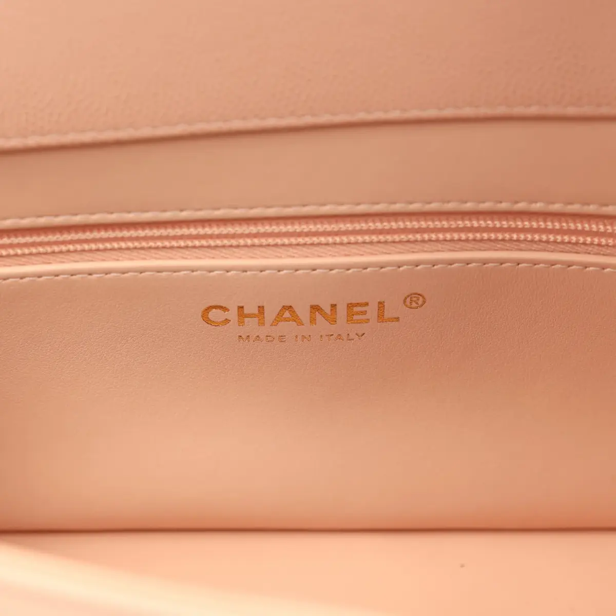 Chanel Chanel Small Preppy Coco Flap Bag Light Pink Shiny Caviar Brushed Gold Hardware | Thumbnail 10
