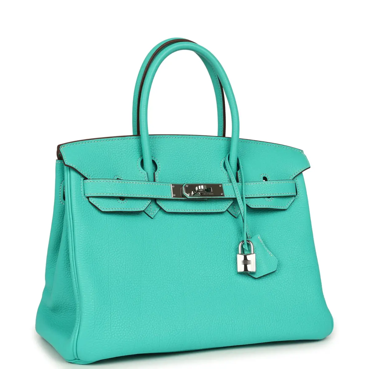 HERMÈS Pre-owned Hermes Birkin 30 Lagon Togo Palladium Hardware | Thumbnail 2 HERMÈS Pre-owned Hermes Birkin 30 Lagon Togo Palladium Hardware | Thumbnail 2
