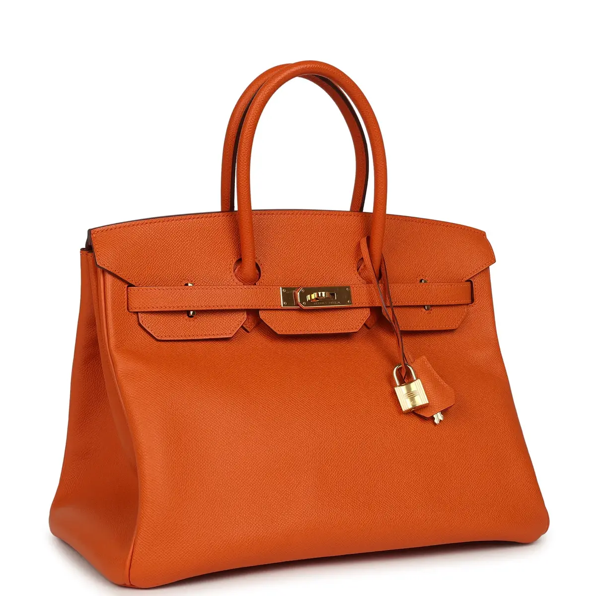 HERMÈS Pre-owned Hermes Birkin 35 Orange Epsom Gold Hardware | Thumbnail 2 HERMÈS Pre-owned Hermes Birkin 35 Orange Epsom Gold Hardware | Thumbnail 2