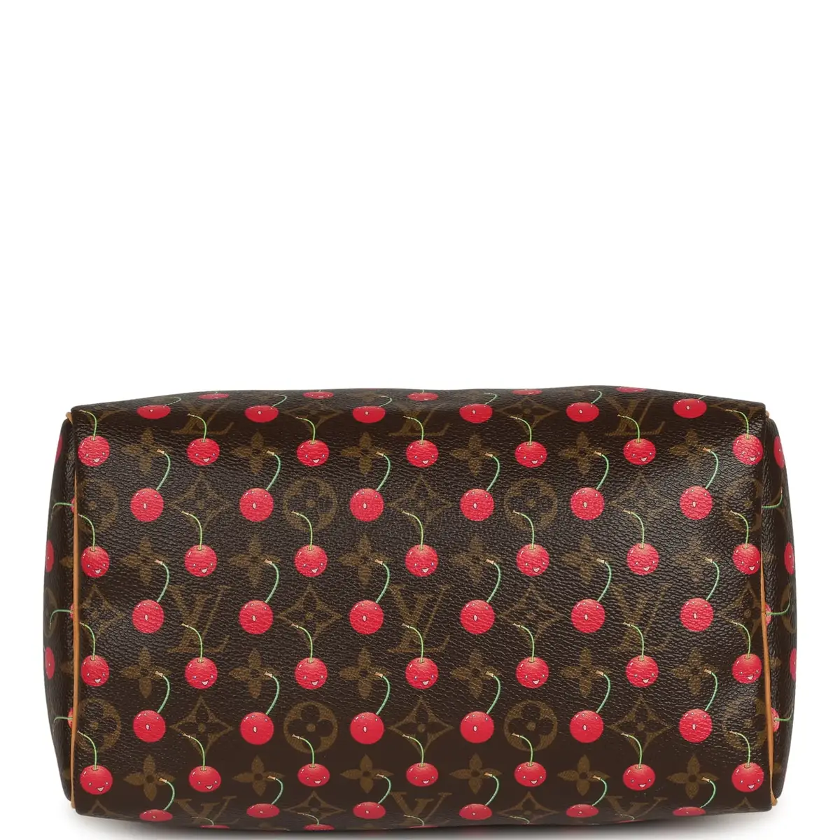 Louis Vuitton Vintage Louis Vuitton x Takashi Murkami Cheries Speedy 25 Brown and Red Cherry Monogram Gold Hardware | Thumbnail 7