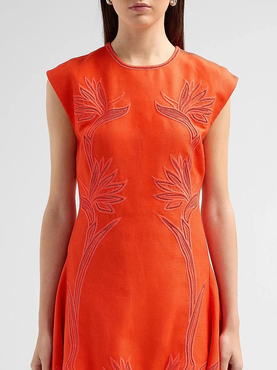 Simkhai Women's Raquel Embroidered Mini Dress | Thumbnail 5