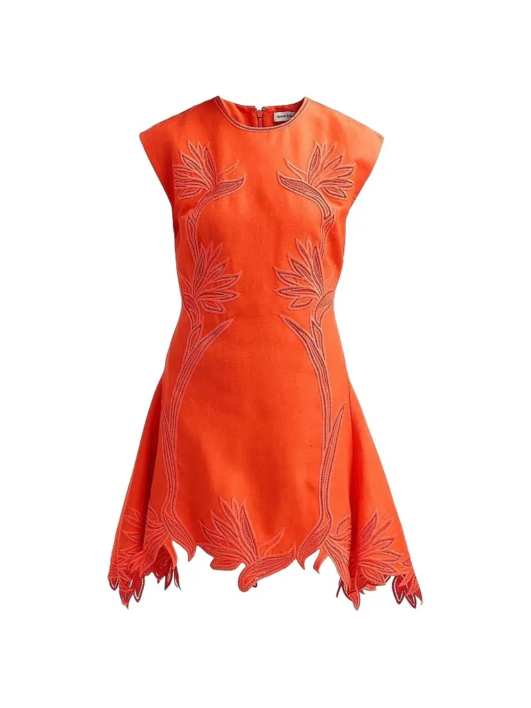 Simkhai Women's Raquel Embroidered Mini Dress | Image 1 Simkhai Women's Raquel Embroidered Mini Dress | Image 1