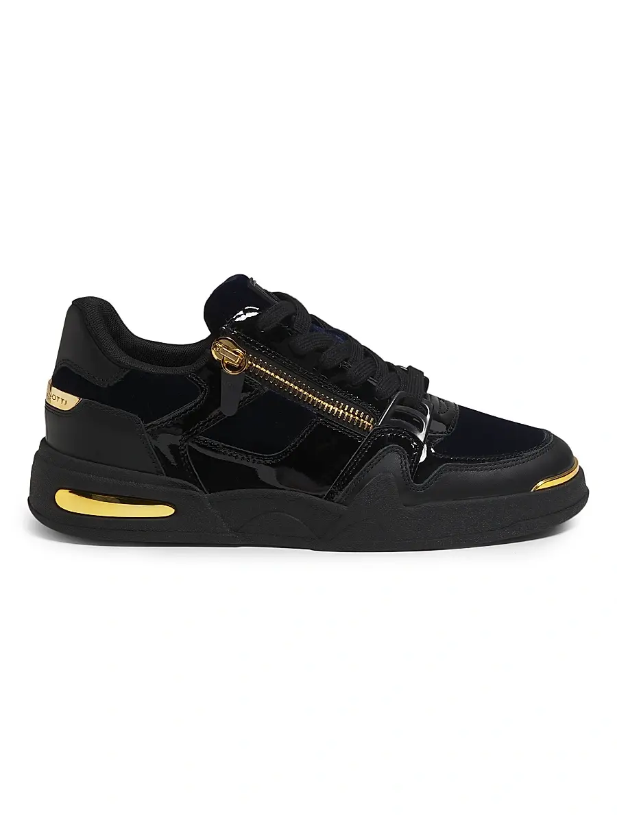 Giuseppe Zanotti Men's GZ/Ghost Low-Top Sneakers - Black | Image 1 Giuseppe Zanotti Men's GZ/Ghost Low-Top Sneakers - Black | Image 1