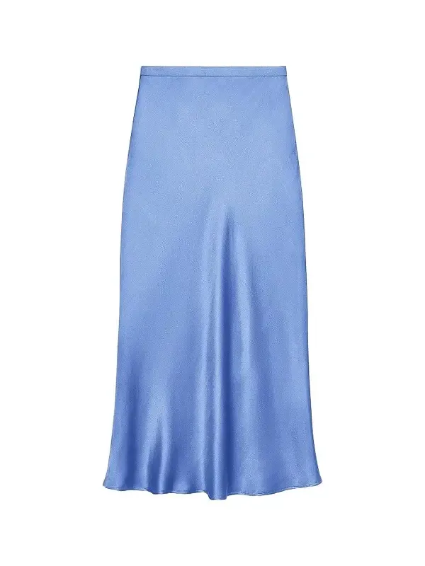 Women's Bar Silk Midi Skirt
