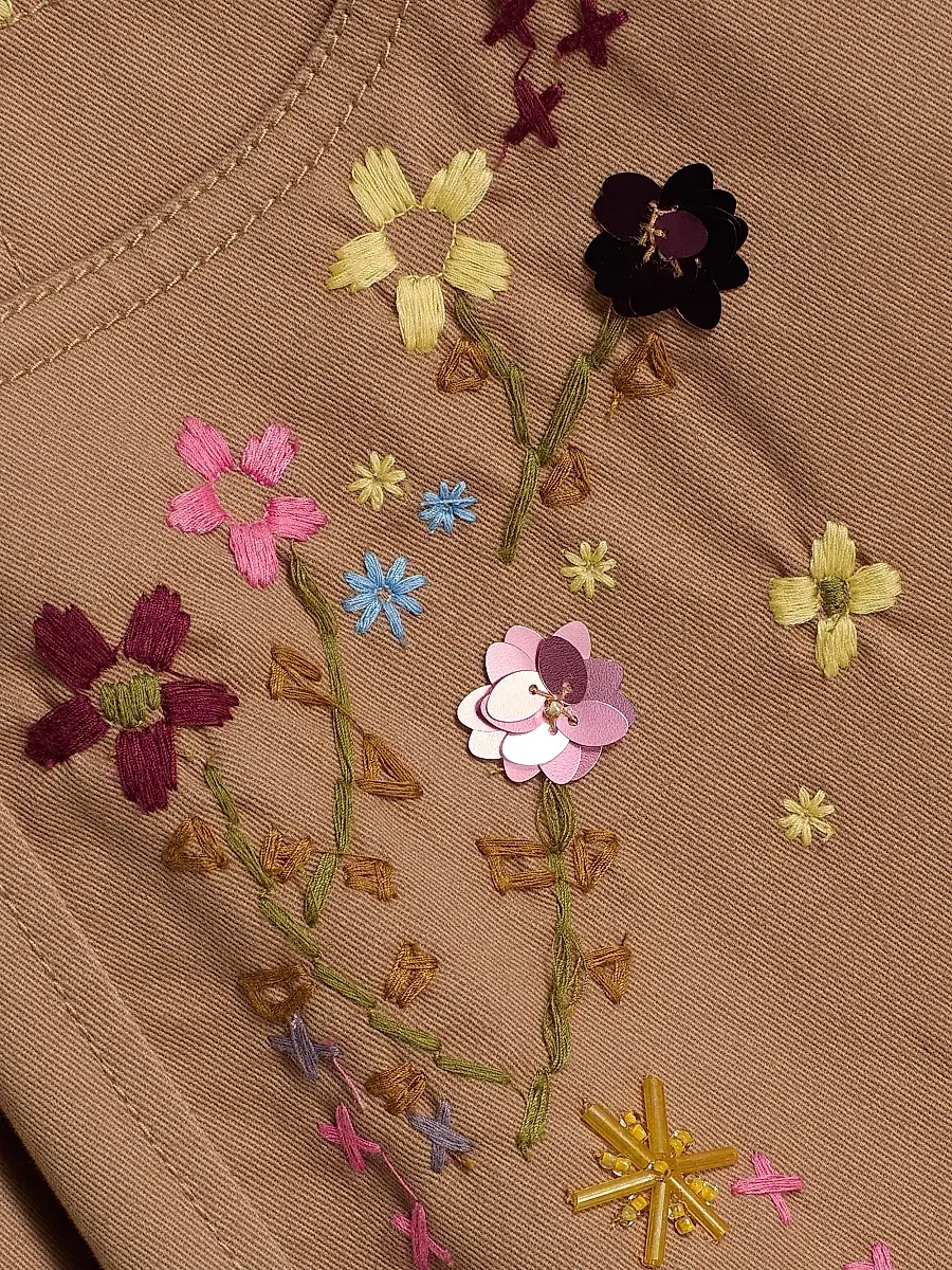 Cinq à Sept Women's Betsy Wildflower-Embroidered Wide-Leg Crop Pants | Thumbnail 7 Cinq à Sept Women's Betsy Wildflower-Embroidered Wide-Leg Crop Pants | Thumbnail 7