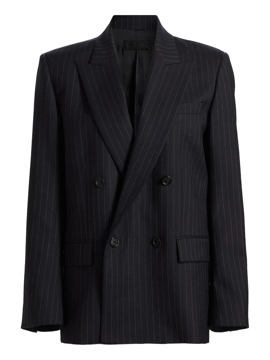 Women's Leston Pinstriped Stretch-Wool Blazer Women's Leston Pinstriped Stretch-Wool Blazer