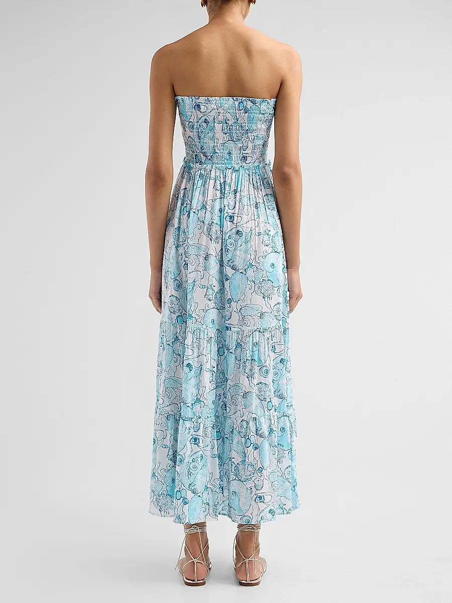 Lilly Pulitzer Women's Anali Printed Strapless Coverup Midi Dress | Thumbnail 3 Lilly Pulitzer Women's Anali Printed Strapless Coverup Midi Dress | Thumbnail 3