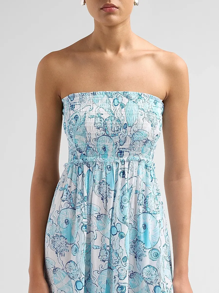 Lilly Pulitzer Women's Anali Printed Strapless Coverup Midi Dress | Thumbnail 5 Lilly Pulitzer Women's Anali Printed Strapless Coverup Midi Dress | Thumbnail 5