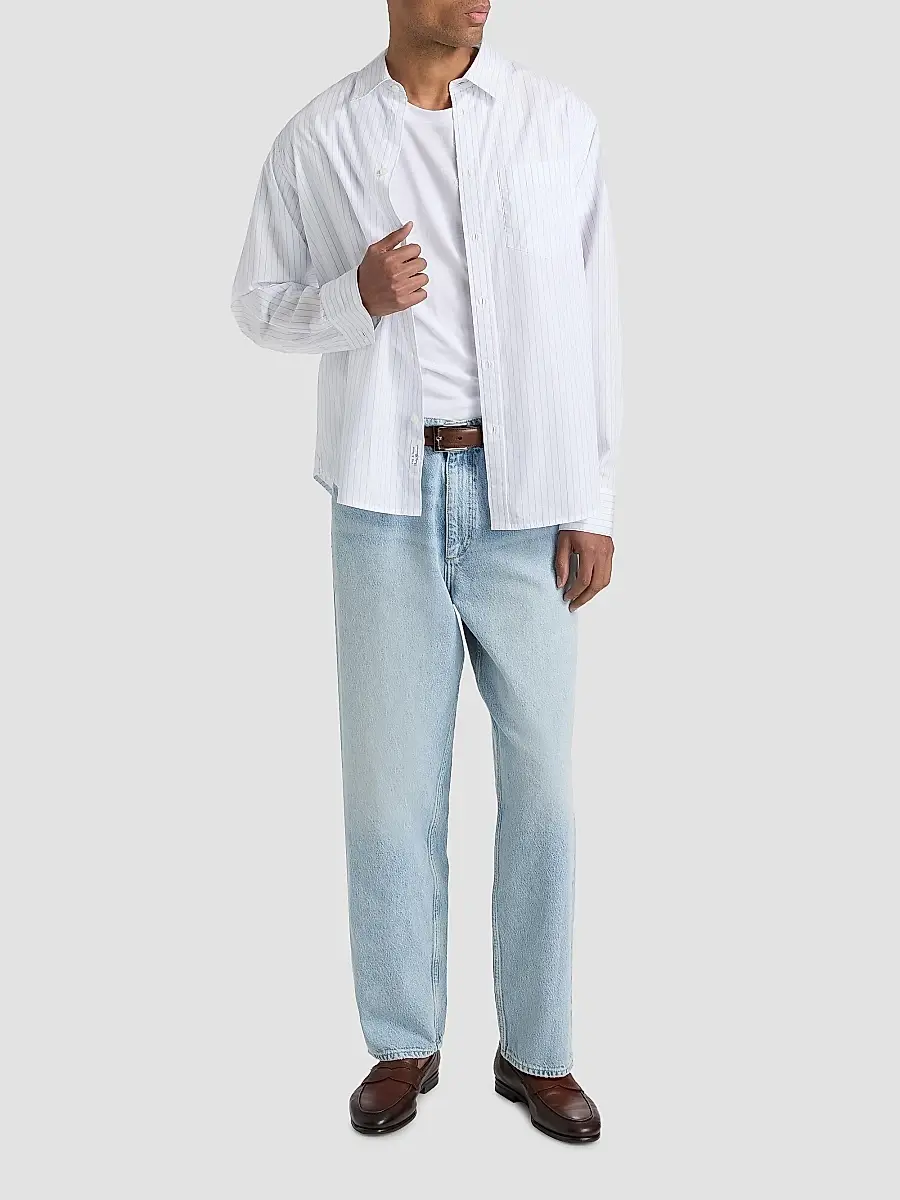 rag & bone Men's Pinstriped Poplin Shirt | Thumbnail 2