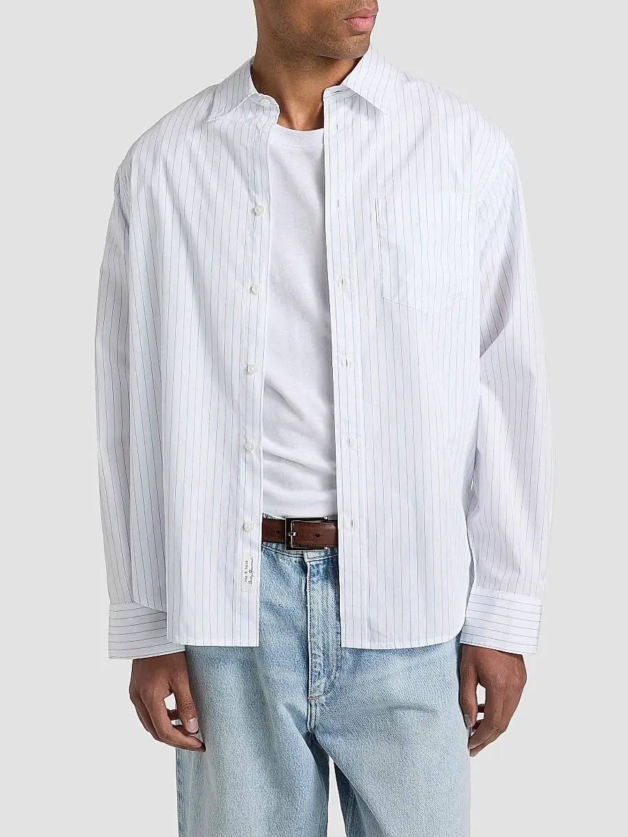 rag & bone Men's Pinstriped Poplin Shirt | Thumbnail 3