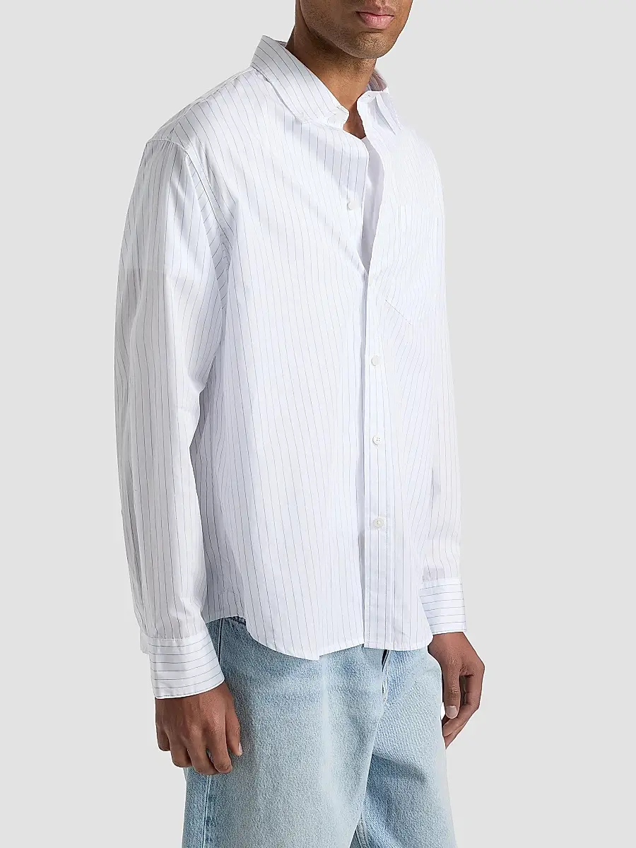 rag & bone Men's Pinstriped Poplin Shirt | Thumbnail 4
