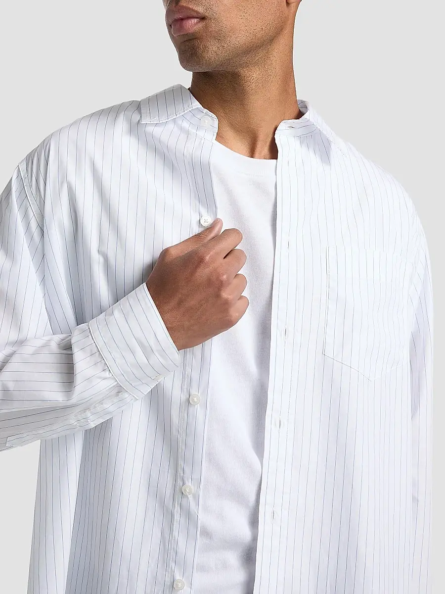 rag & bone Men's Pinstriped Poplin Shirt | Thumbnail 6
