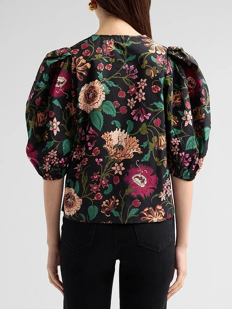 Ulla Johnson Women's Florielle Floral Cotton Top | Thumbnail 3