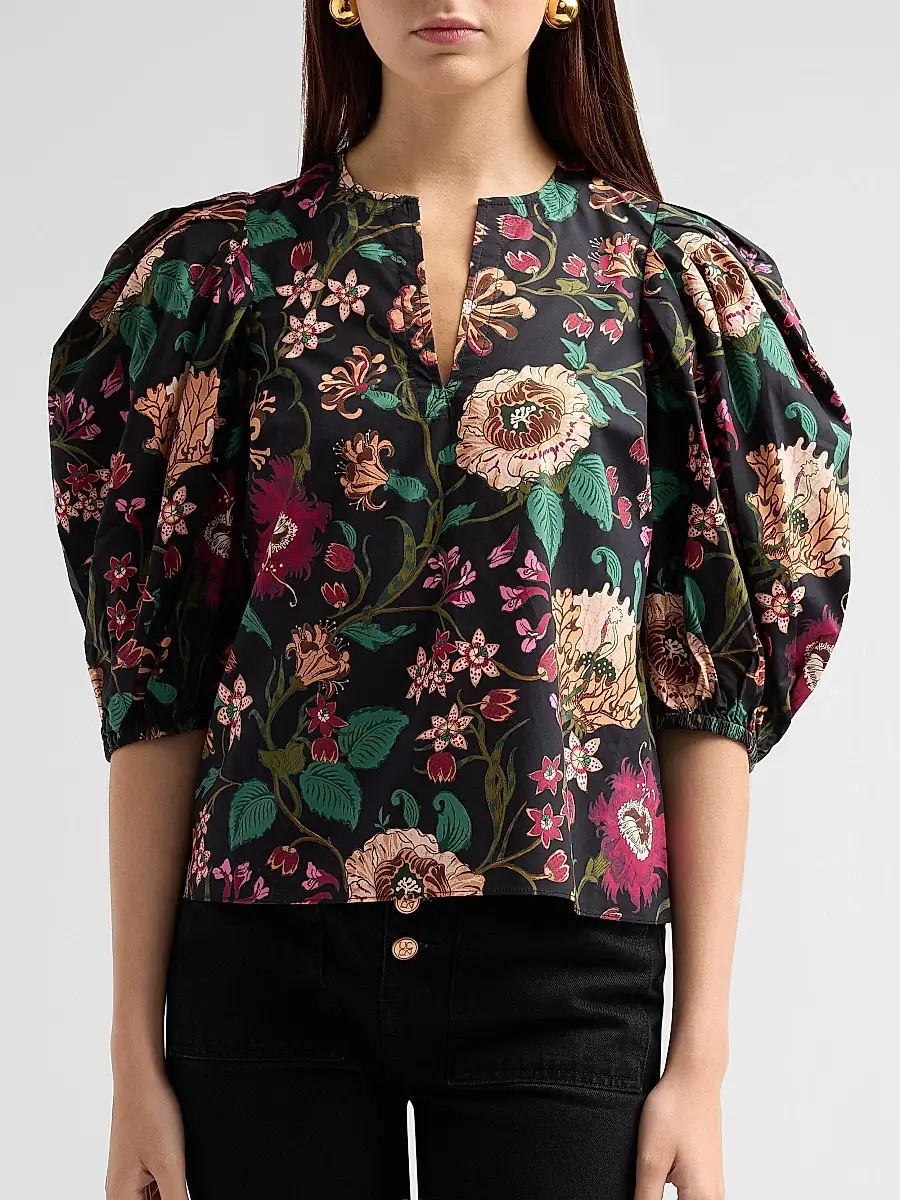 Ulla Johnson Women's Florielle Floral Cotton Top | Thumbnail 5