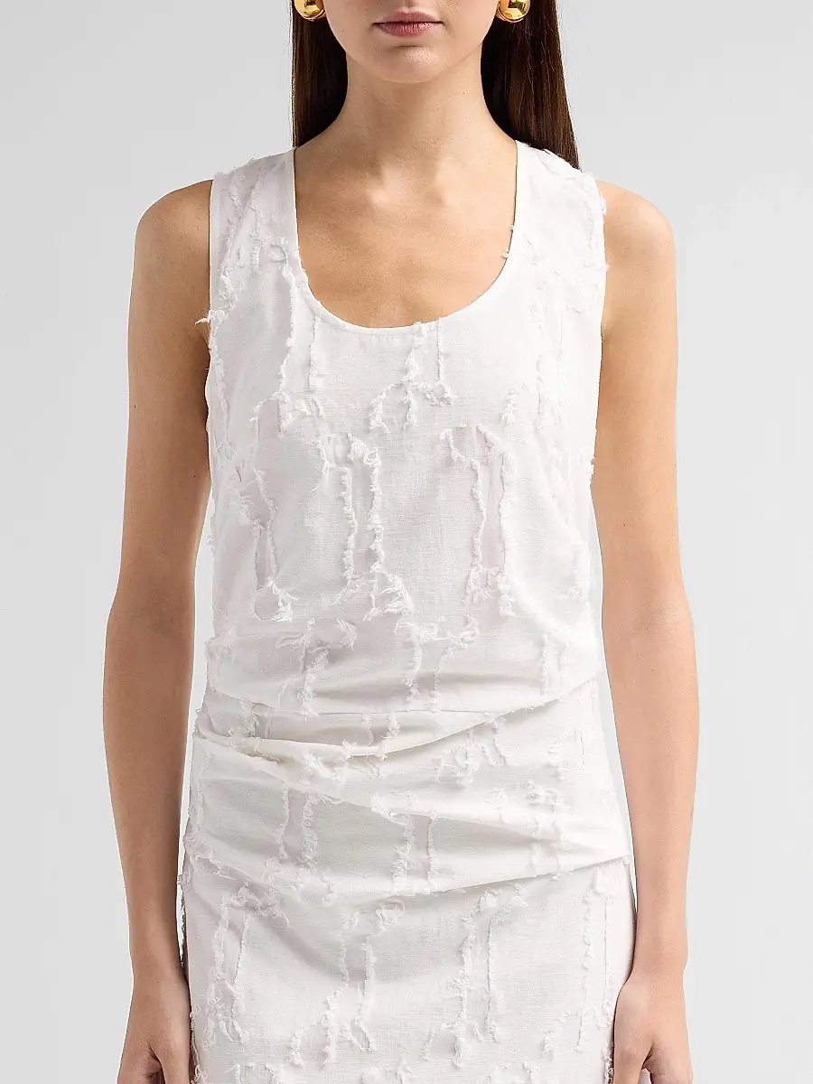 Proenza Schouler White Label Women's Violeta Gathered Jacquard Maxi Dress | Thumbnail 5 Proenza Schouler White Label Women's Violeta Gathered Jacquard Maxi Dress | Thumbnail 5