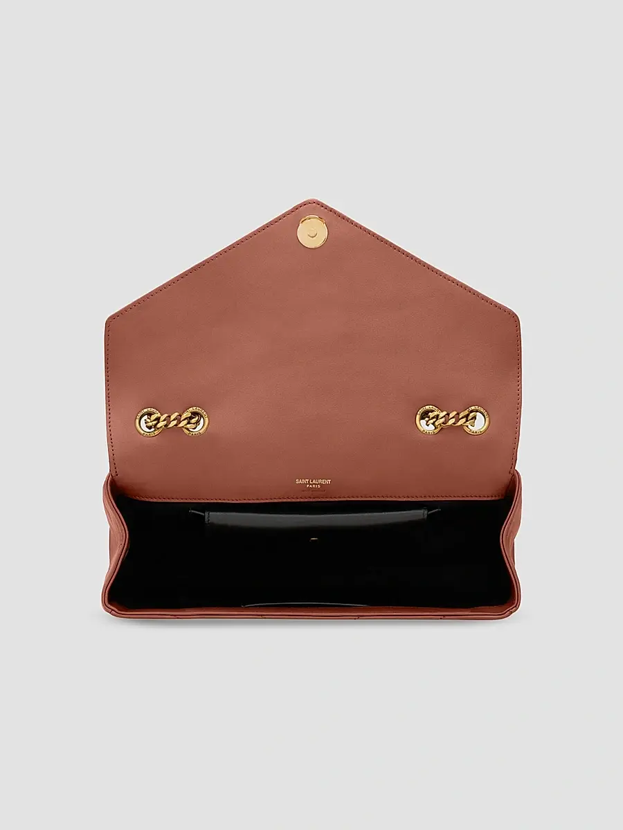 Saint Laurent Women's Loulou Medium Shoulder Bag in Lambskin Leather - Hortensia | Thumbnail 4 Saint Laurent Women's Loulou Medium Shoulder Bag in Lambskin Leather - Hortensia | Thumbnail 4