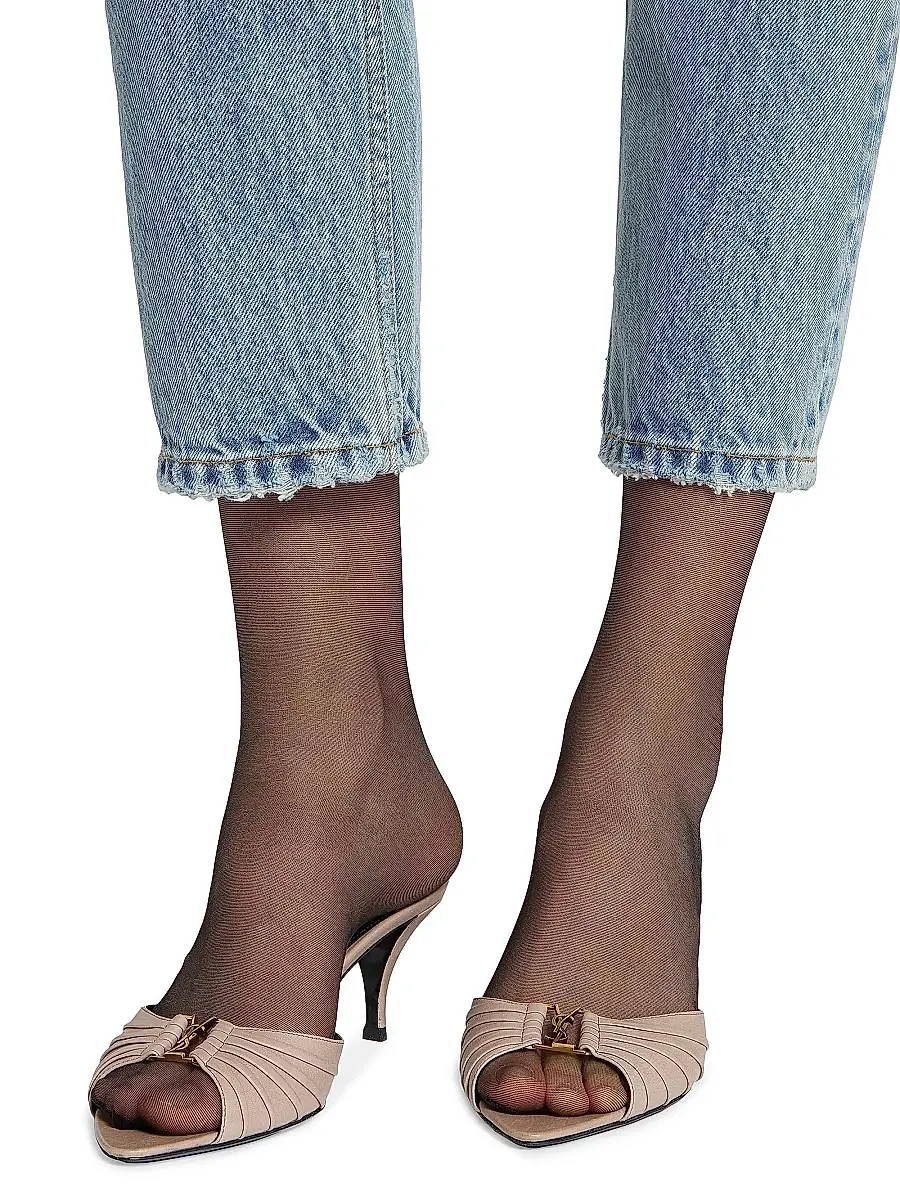 Saint Laurent Women's Babylone Mules in Smooth Leather - Nude | Thumbnail 3 Saint Laurent Women's Babylone Mules in Smooth Leather - Nude | Thumbnail 3
