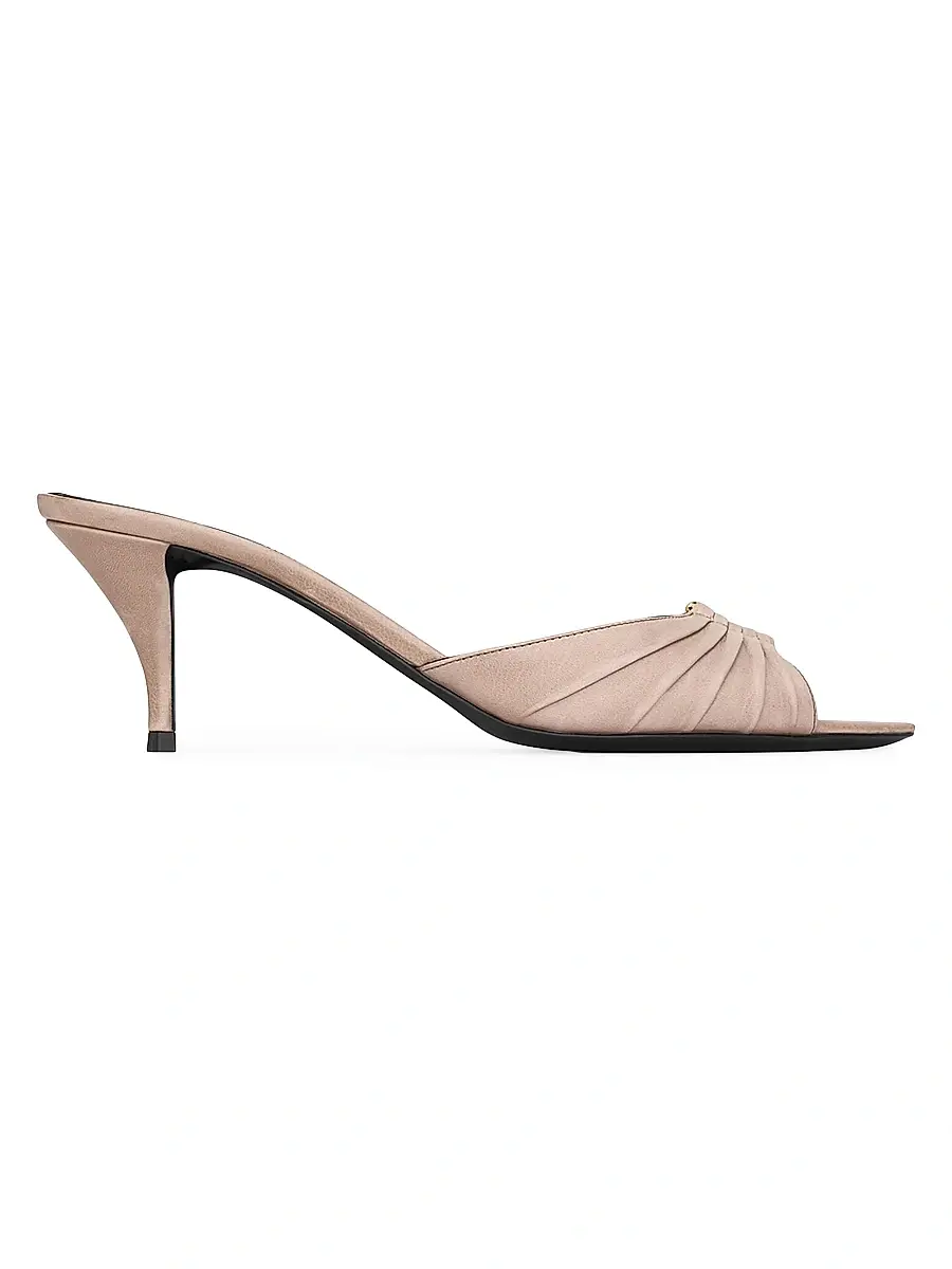 Saint Laurent Women's Babylone Mules in Smooth Leather | Image 1 Saint Laurent Women's Babylone Mules in Smooth Leather | Image 1