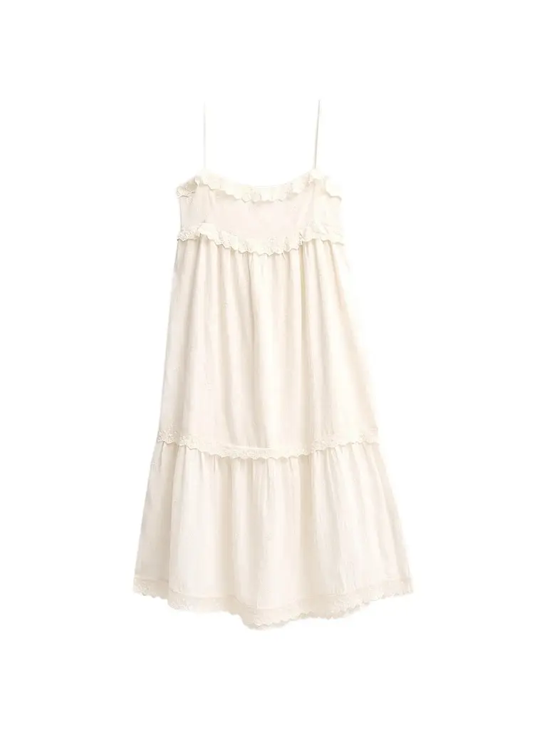 ba & sh Women's Penny Lace Midi Dress - Ecru | Image 1 ba & sh Women's Penny Lace Midi Dress - Ecru | Image 1