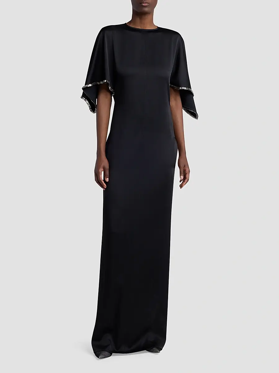 Stella McCartney Women's Embellished Handkerchief Maxi Dress | Thumbnail 2 Stella McCartney Women's Embellished Handkerchief Maxi Dress | Thumbnail 2