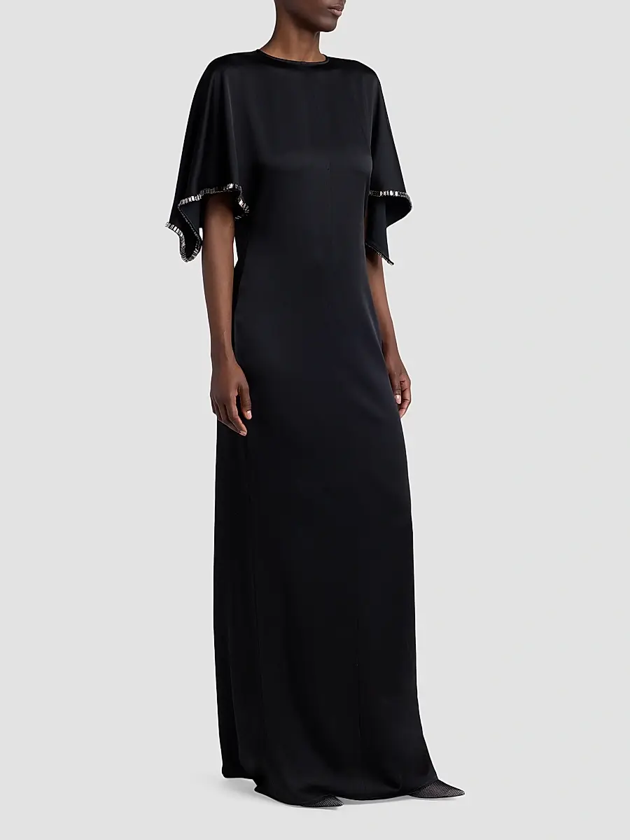 Stella McCartney Women's Embellished Handkerchief Maxi Dress | Thumbnail 4 Stella McCartney Women's Embellished Handkerchief Maxi Dress | Thumbnail 4