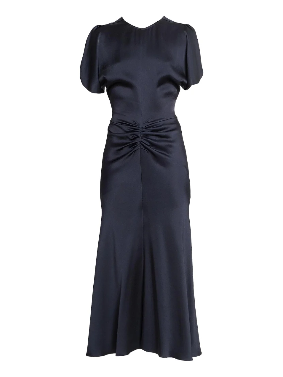 Women's Bela Satin Ruched Midi Dress