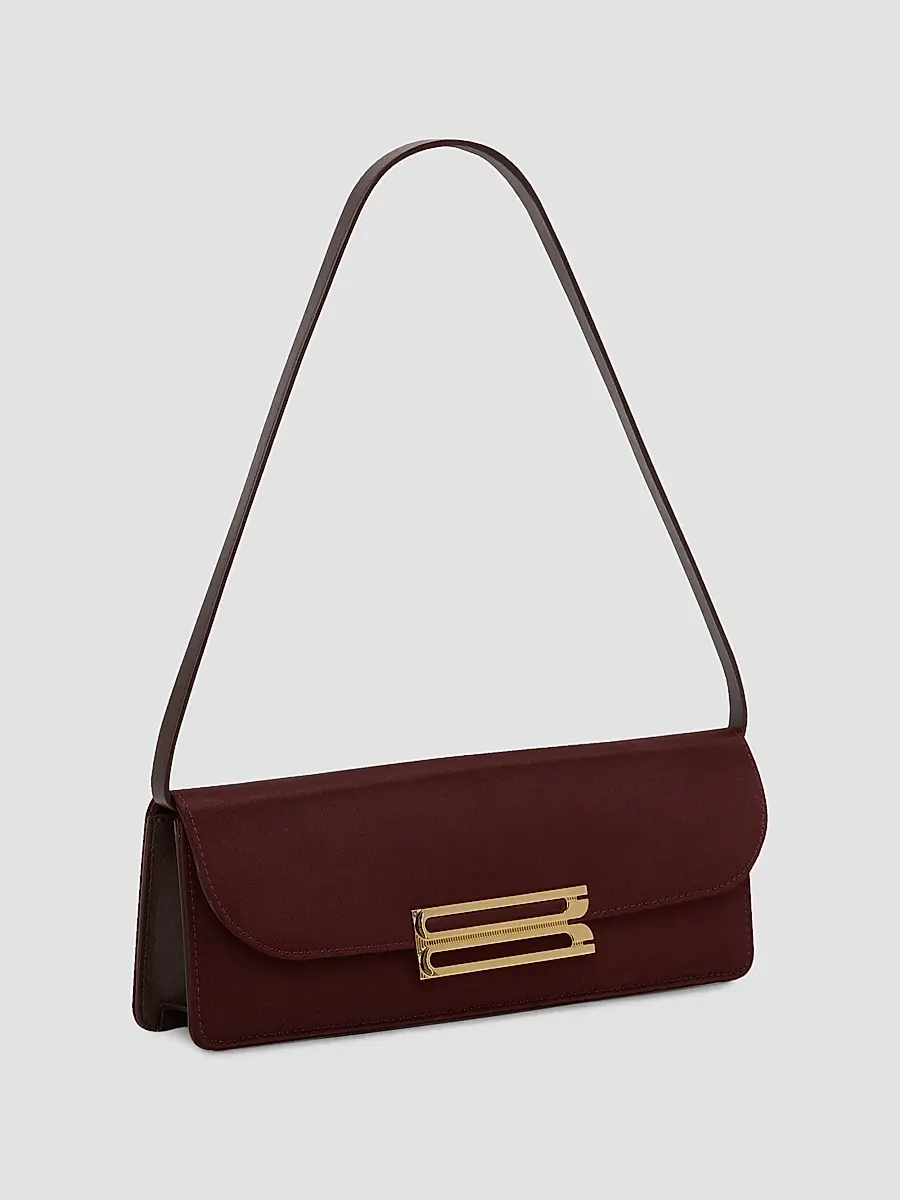 Victoria Beckham Women's Dorian East-West Velvet Clutch | Thumbnail 3 Victoria Beckham Women's Dorian East-West Velvet Clutch | Thumbnail 3