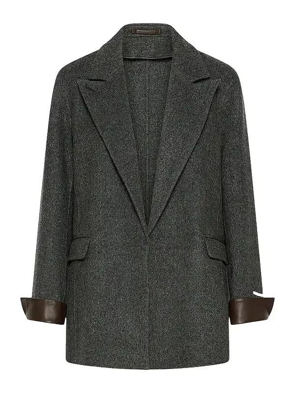Women's Pure Wool Double Sided Fabric Blazer